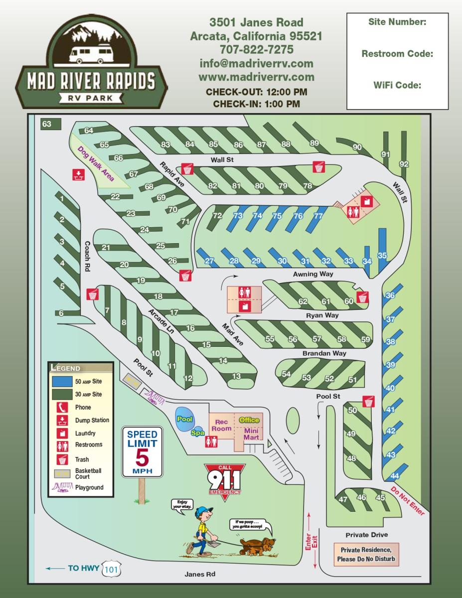 Mad River Rapids Map